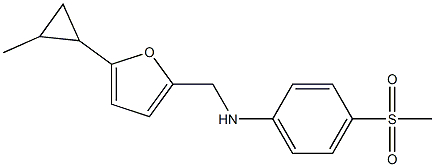 4-methanesulfonyl-N-{[5-(2-methylcyclopropyl)furan-2-yl]methyl}aniline