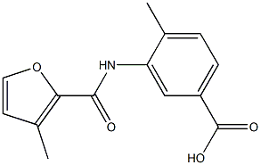 4-methyl-3-[(3-methyl-2-furoyl)amino]benzoic acid Struktur