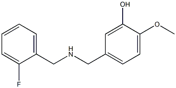 5-({[(2-fluorophenyl)methyl]amino}methyl)-2-methoxyphenol 结构式