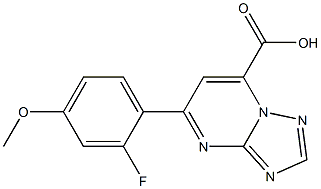 5-(2-fluoro-4-methoxyphenyl)-[1,2,4]triazolo[1,5-a]pyrimidine-7-carboxylic acid 结构式