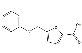 5-(2-tert-butyl-5-methylphenoxymethyl)furan-2-carboxylic acid Structure