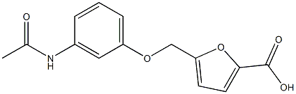 5-(3-acetamidophenoxymethyl)furan-2-carboxylic acid Struktur