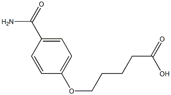 5-(4-carbamoylphenoxy)pentanoic acid 结构式