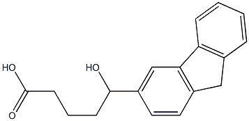 5-(9H-fluoren-3-yl)-5-hydroxypentanoic acid 结构式