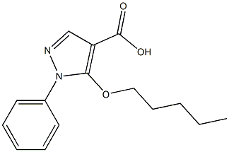 5-(pentyloxy)-1-phenyl-1H-pyrazole-4-carboxylic acid Struktur
