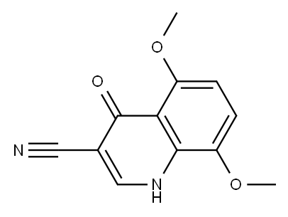5,8-dimethoxy-4-oxo-1,4-dihydroquinoline-3-carbonitrile Structure