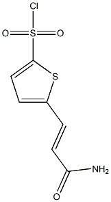 5-[(1E)-3-amino-3-oxoprop-1-enyl]thiophene-2-sulfonyl chloride Structure