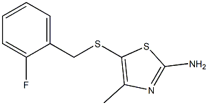 5-[(2-fluorobenzyl)thio]-4-methyl-1,3-thiazol-2-amine Struktur
