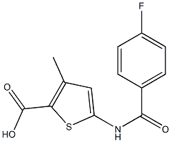 5-[(4-fluorobenzoyl)amino]-3-methylthiophene-2-carboxylic acid Structure