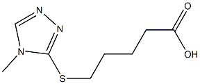 5-[(4-methyl-4H-1,2,4-triazol-3-yl)sulfanyl]pentanoic acid Structure