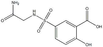 5-[(carbamoylmethyl)sulfamoyl]-2-hydroxybenzoic acid 结构式
