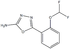 5-[2-(difluoromethoxy)phenyl]-1,3,4-oxadiazol-2-amine Struktur