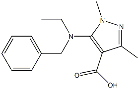 5-[benzyl(ethyl)amino]-1,3-dimethyl-1H-pyrazole-4-carboxylic acid Structure