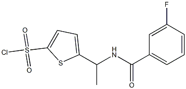 5-{1-[(3-fluorophenyl)formamido]ethyl}thiophene-2-sulfonyl chloride Structure