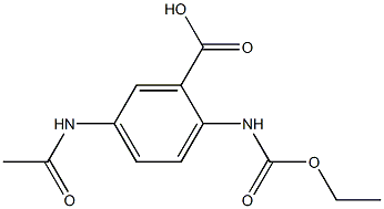 5-acetamido-2-[(ethoxycarbonyl)amino]benzoic acid Structure