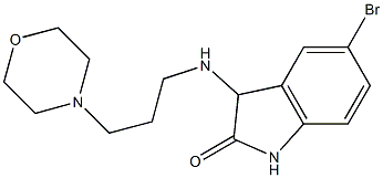 5-bromo-3-{[3-(morpholin-4-yl)propyl]amino}-2,3-dihydro-1H-indol-2-one,,结构式