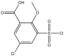 5-chloro-3-(chlorosulfonyl)-2-methoxybenzoic acid Structure