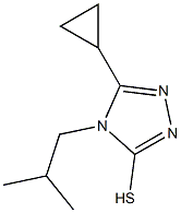 5-cyclopropyl-4-(2-methylpropyl)-4H-1,2,4-triazole-3-thiol Structure
