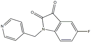 5-fluoro-1-(pyridin-4-ylmethyl)-2,3-dihydro-1H-indole-2,3-dione Structure