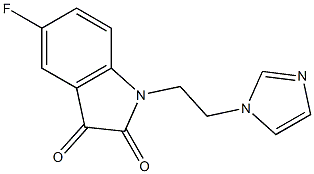 5-fluoro-1-[2-(1H-imidazol-1-yl)ethyl]-2,3-dihydro-1H-indole-2,3-dione Structure
