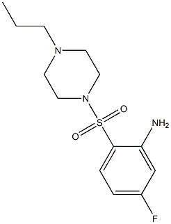 5-fluoro-2-[(4-propylpiperazine-1-)sulfonyl]aniline Structure