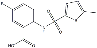 5-fluoro-2-[(5-methylthiophene-2-)sulfonamido]benzoic acid Structure