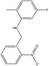 5-fluoro-2-methyl-N-[(2-nitrophenyl)methyl]aniline Struktur