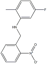 5-fluoro-2-methyl-N-[(2-nitrophenyl)methyl]aniline 化学構造式