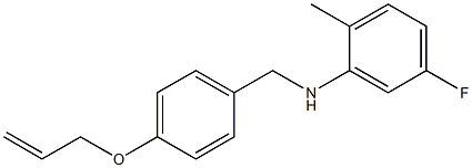 5-fluoro-2-methyl-N-{[4-(prop-2-en-1-yloxy)phenyl]methyl}aniline Struktur