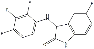 5-fluoro-3-[(2,3,4-trifluorophenyl)amino]-2,3-dihydro-1H-indol-2-one 化学構造式