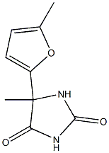 5-methyl-5-(5-methyl-2-furyl)imidazolidine-2,4-dione Structure