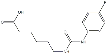 6-({[(4-fluorophenyl)amino]carbonyl}amino)hexanoic acid Structure