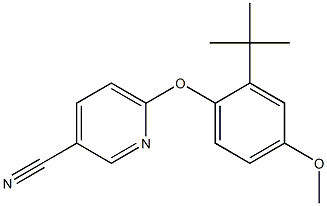 6-(2-tert-butyl-4-methoxyphenoxy)pyridine-3-carbonitrile Structure