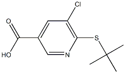 6-(tert-butylsulfanyl)-5-chloropyridine-3-carboxylic acid
