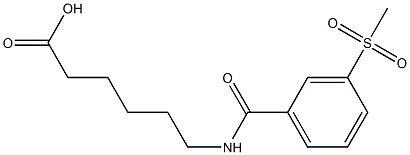 6-[(3-methanesulfonylphenyl)formamido]hexanoic acid Struktur