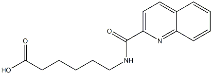 6-[(quinolin-2-ylcarbonyl)amino]hexanoic acid 化学構造式