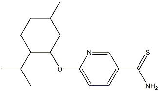  6-{[5-methyl-2-(propan-2-yl)cyclohexyl]oxy}pyridine-3-carbothioamide