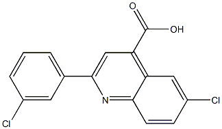 6-chloro-2-(3-chlorophenyl)quinoline-4-carboxylic acid Structure