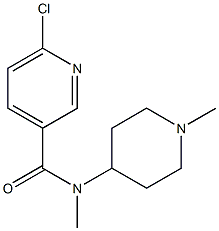 6-chloro-N-methyl-N-(1-methylpiperidin-4-yl)pyridine-3-carboxamide Structure