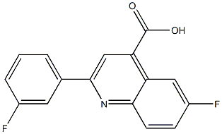 6-fluoro-2-(3-fluorophenyl)quinoline-4-carboxylic acid 结构式