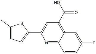 6-fluoro-2-(5-methylthiophen-2-yl)quinoline-4-carboxylic acid Struktur