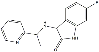 6-fluoro-3-{[1-(pyridin-2-yl)ethyl]amino}-2,3-dihydro-1H-indol-2-one 化学構造式