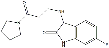 6-fluoro-3-{[3-oxo-3-(pyrrolidin-1-yl)propyl]amino}-2,3-dihydro-1H-indol-2-one