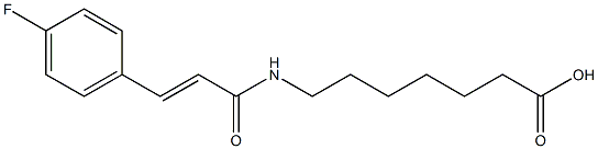 7-{[(2E)-3-(4-fluorophenyl)prop-2-enoyl]amino}heptanoic acid Structure