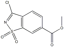 methyl 3-chloro-1,2-benzisothiazole-6-carboxylate 1,1-dioxide Structure