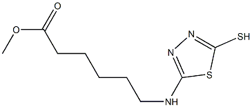 methyl 6-[(5-mercapto-1,3,4-thiadiazol-2-yl)amino]hexanoate Structure