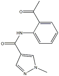 N-(2-acetylphenyl)-1-methyl-1H-pyrazole-4-carboxamide Struktur