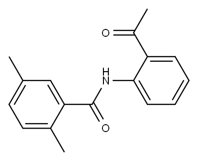 N-(2-acetylphenyl)-2,5-dimethylbenzamide Struktur
