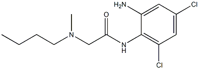 N-(2-amino-4,6-dichlorophenyl)-2-[butyl(methyl)amino]acetamide,,结构式