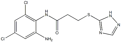 N-(2-amino-4,6-dichlorophenyl)-3-(1H-1,2,4-triazol-5-ylsulfanyl)propanamide Struktur